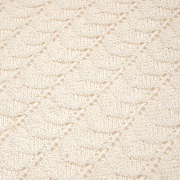 Sundazed (Austria) Edwardian Open Lacework Scalloped Rib Keyhole T Sweater : M - Picture 3 of 4